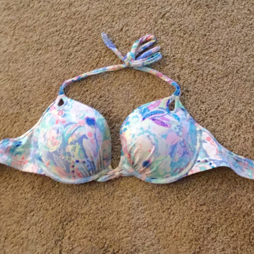 Women’s Pastel Floral Halter Bikini Top - Brand